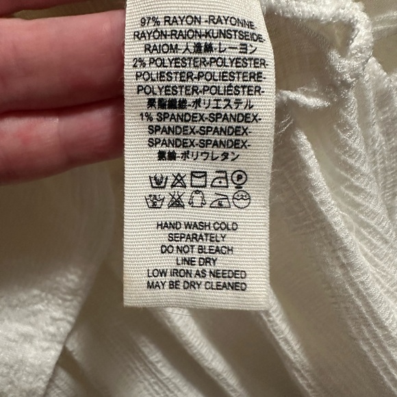 Ivory Long Sleeve Blouse with Button Detail - Picture 7 of 7